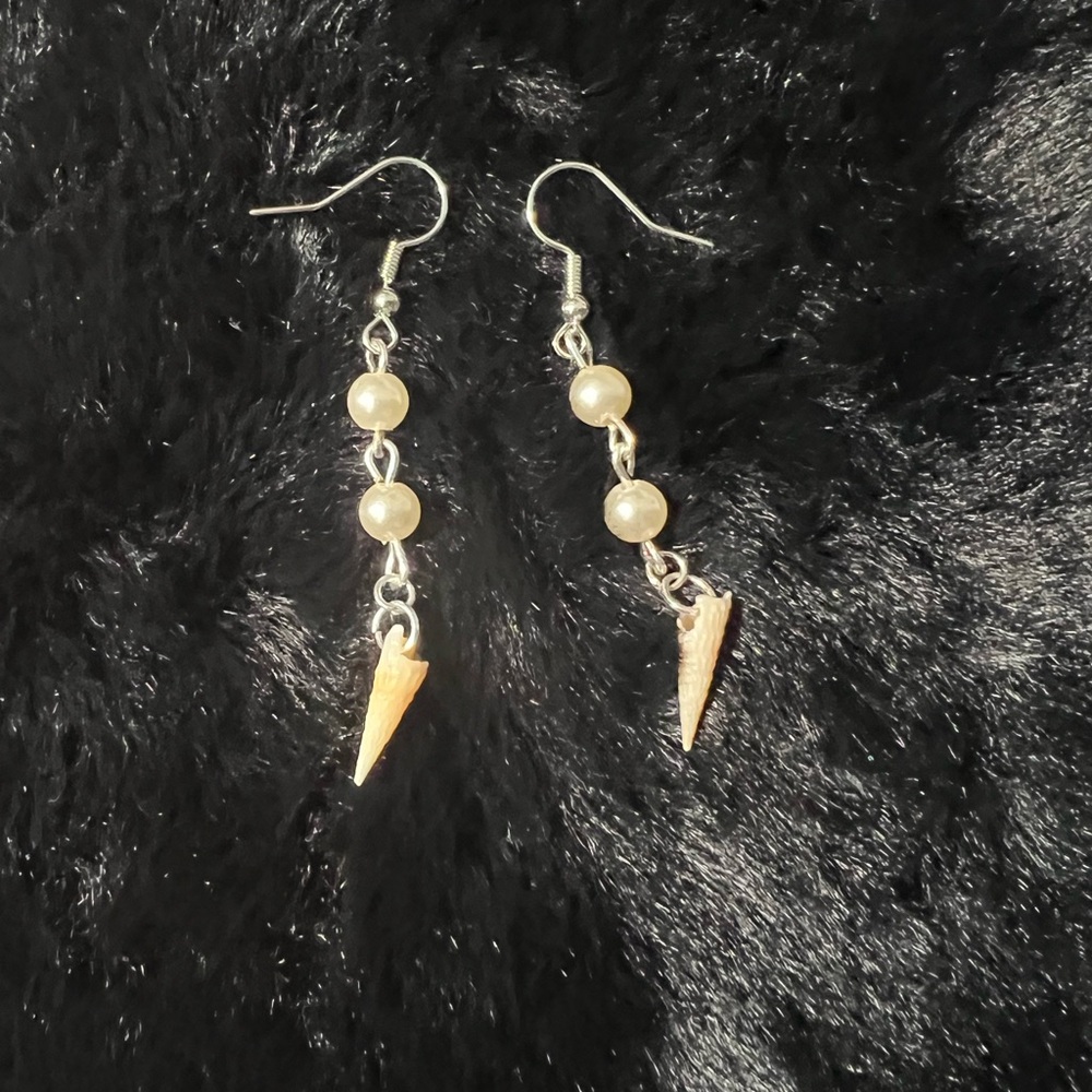 Elegant Pearl and Silver Dangle Earrings